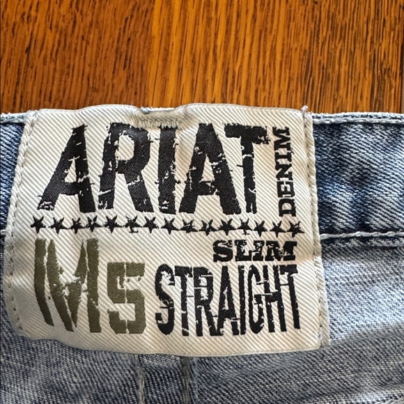 Ariat Light Blue M5 Straight Men's Jeans - Picture 7 of 16